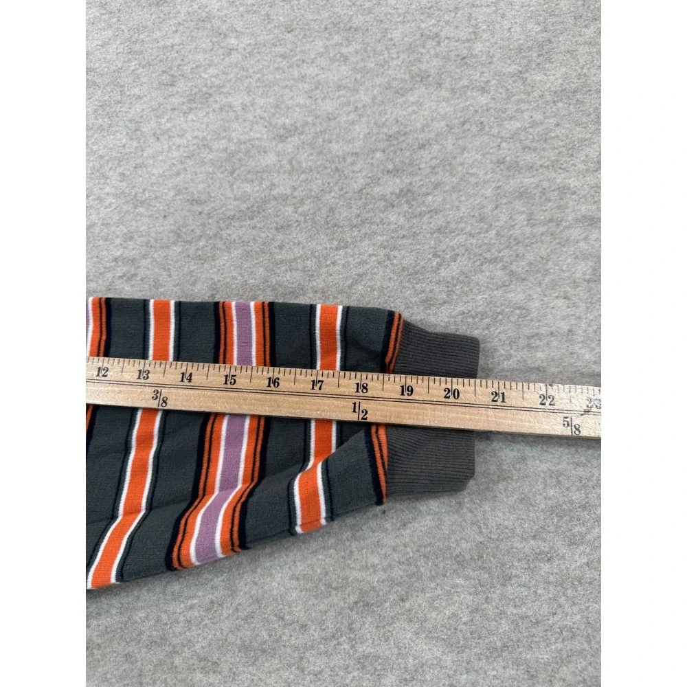 Wild Fable Womens Medium Black Orange Striped Mock Neck Pullover Sweater